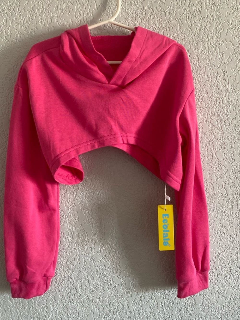Source Unknown Bright Pink Cropped Hoodie for Kids